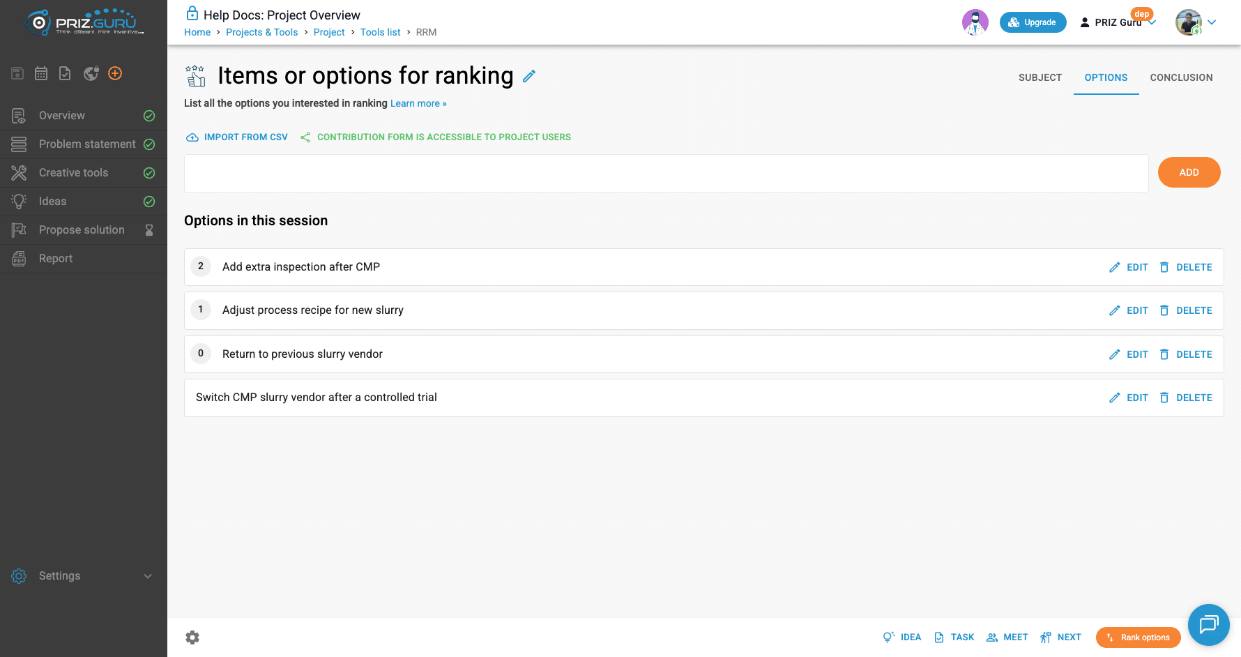 Accepted contribution on the list. It has no rank until you run Rank options again.