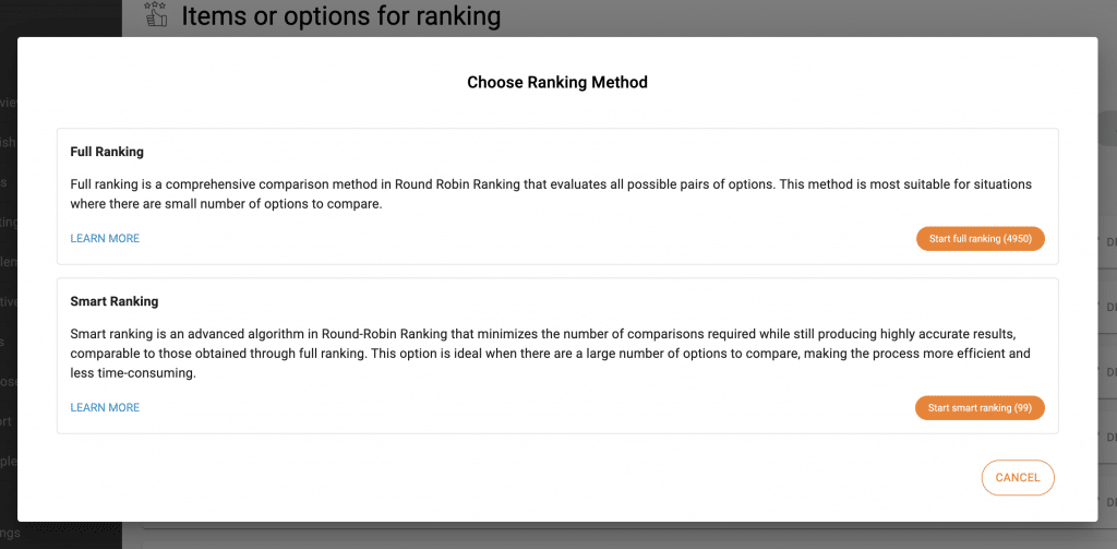 RRR ranking methods