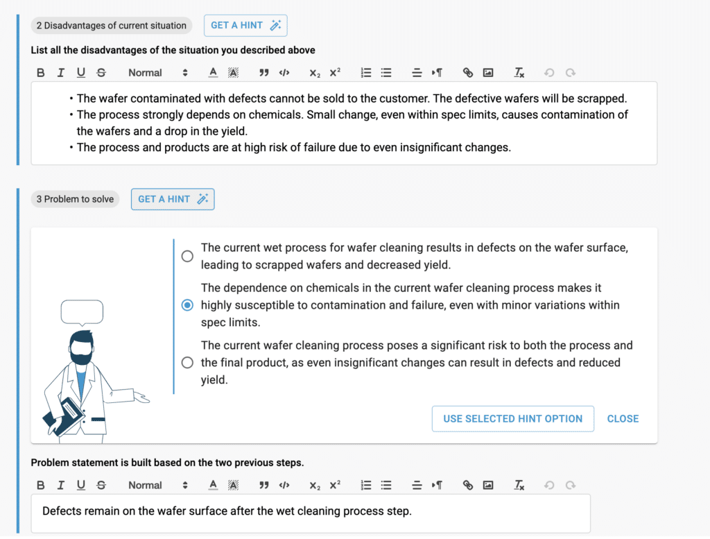 Problem statement with AI assistant