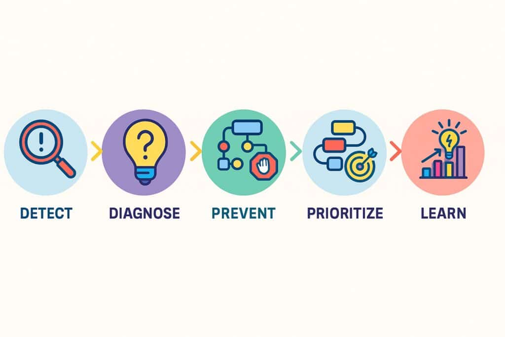 PRIZ Guru workflow from Predictive QA signal to preventative action