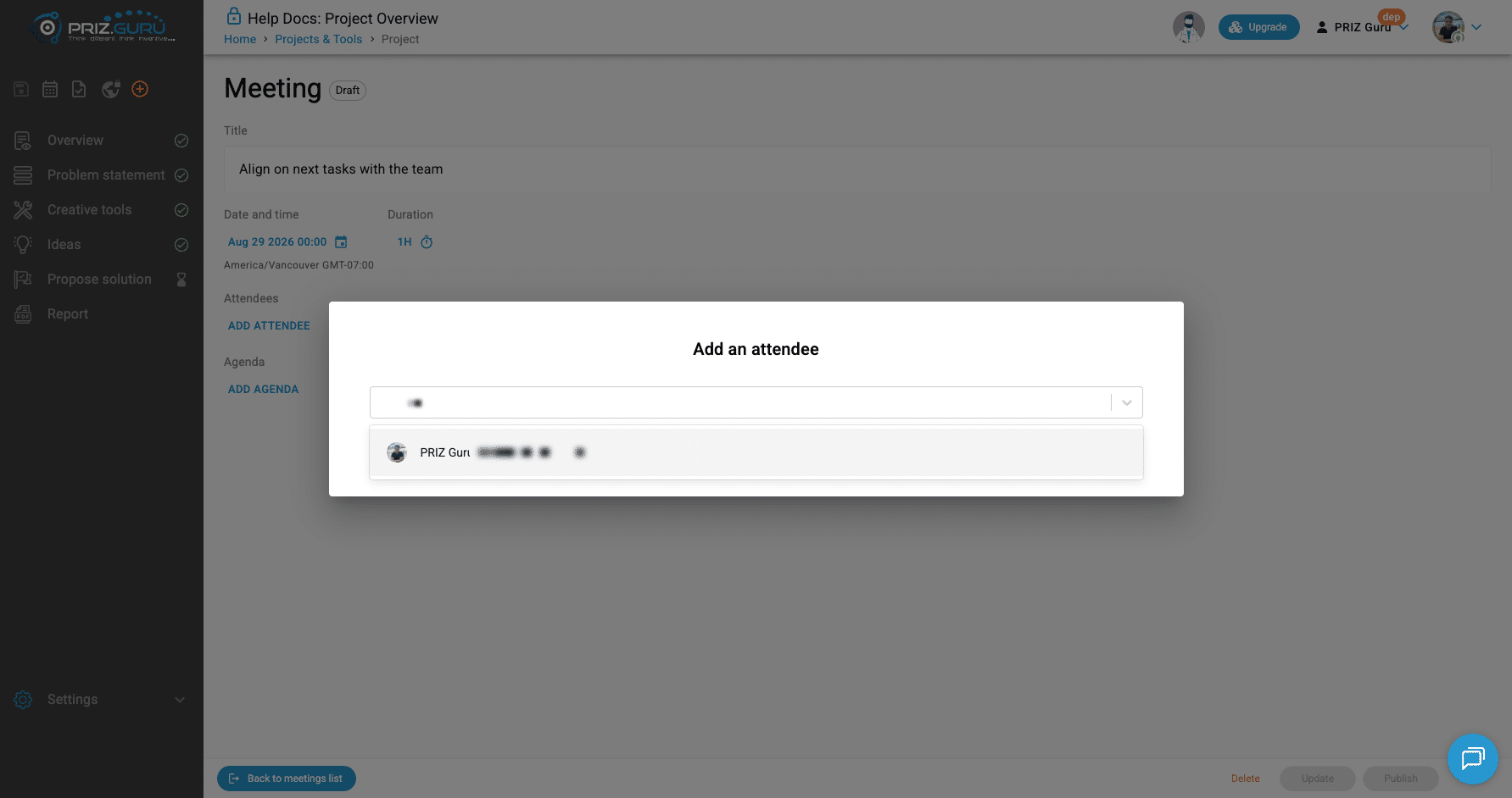 When the person is already in your workspace, pick them from the member list (name + email). They get a different email and respond inside the app.
